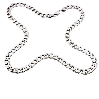 Silver 22 inch Curb Chain